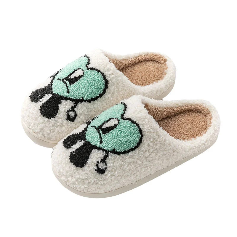 Hot Sale  Winter Home Women Slippers Ladies Cross Soft Plush Furry Female Indoor Slippers Women Warm Fluffy Fur Slippers