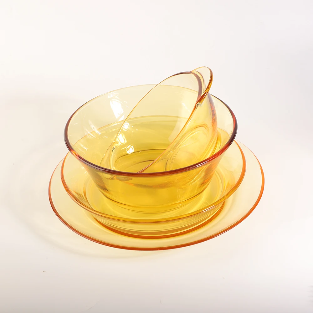 Hot sale wedding decoration dinnerware sets fruit plate tableware glass charger plates beaded clear glass dinner plates set