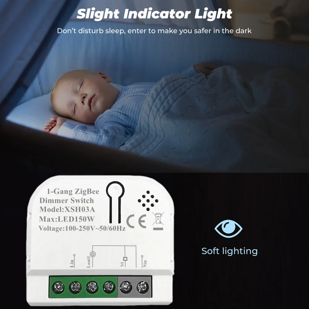 Smart Life Tuya Zigbee 1 Gang Dimmer Switch Module Wireless Light Remote Control Relay Support Alexa Google Yandex Alice