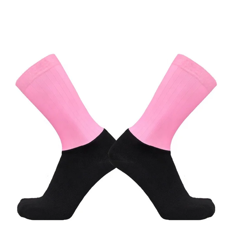 Top Quality Anti Slip Silicone Aero Cycling Socks Men Road Bicycle Socks Running Sports Bike Socks