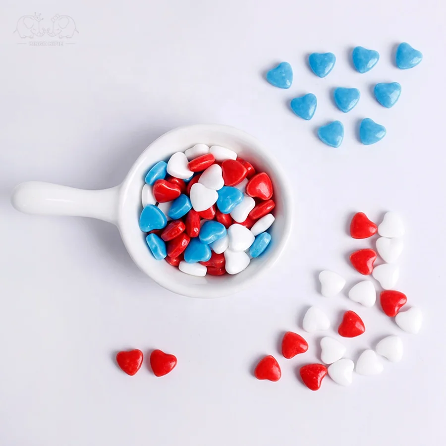 Private Label Tableta Caramelo Coloful Heart Shaped Sweets And Candies Hard Pressed Tablet Candy