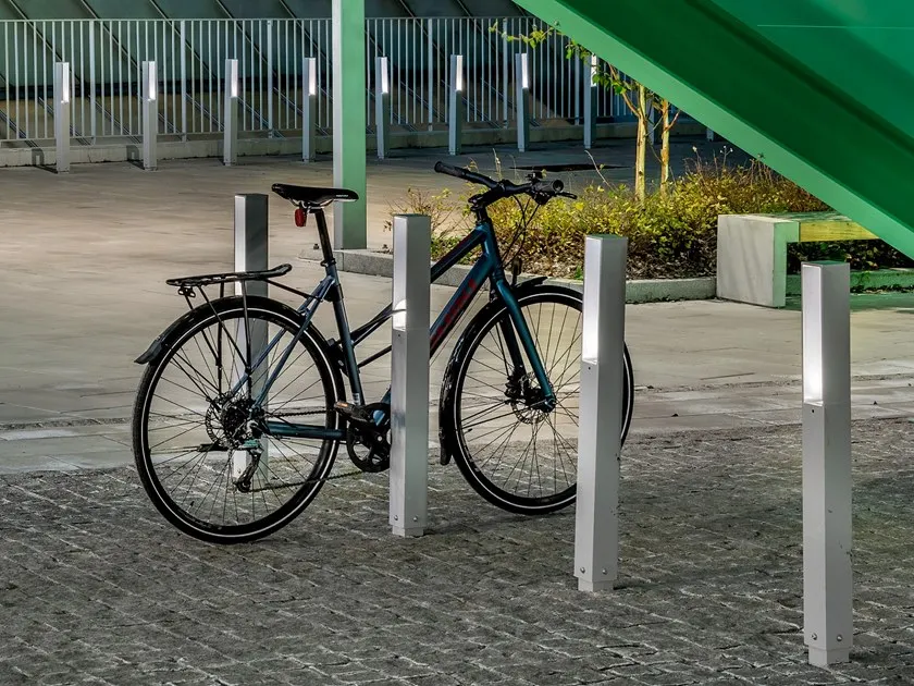 outdoor urban street metal floor vertical bicycle parking bike rack securely storage bike for public park or office building