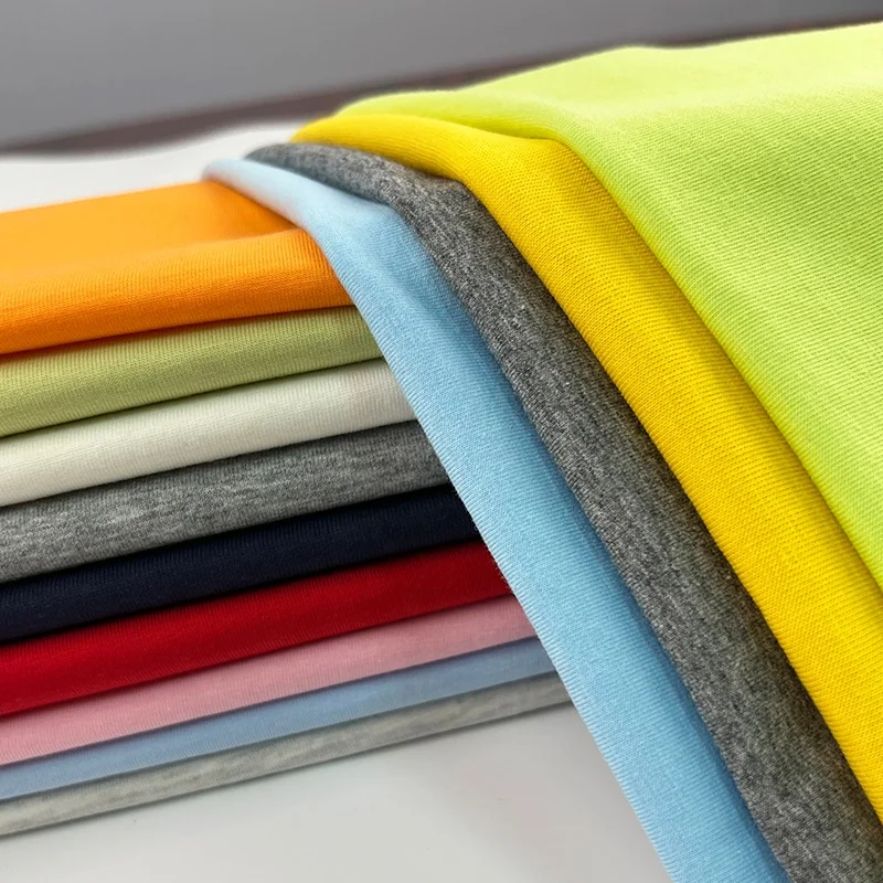 Customized 160gsm 180gsm  200gsm 220gsm 95% cotton 5% polyester comfortable organic cotton fabric for t-shirts