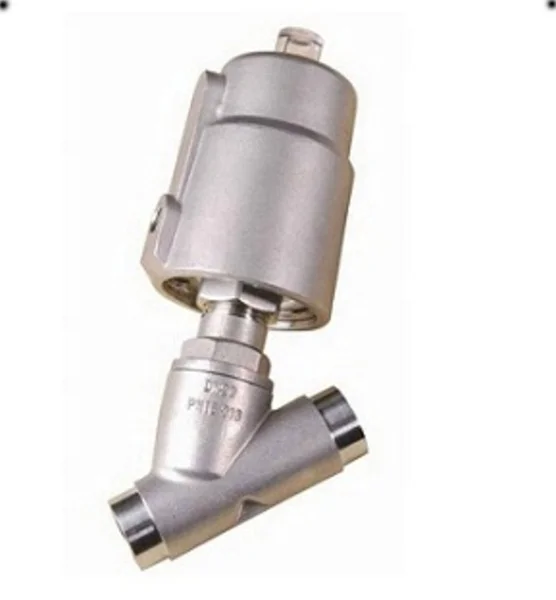 SS304 SS316L Sanitary Welded Angle Seat Valve Pneumatic Angle Seat Valve