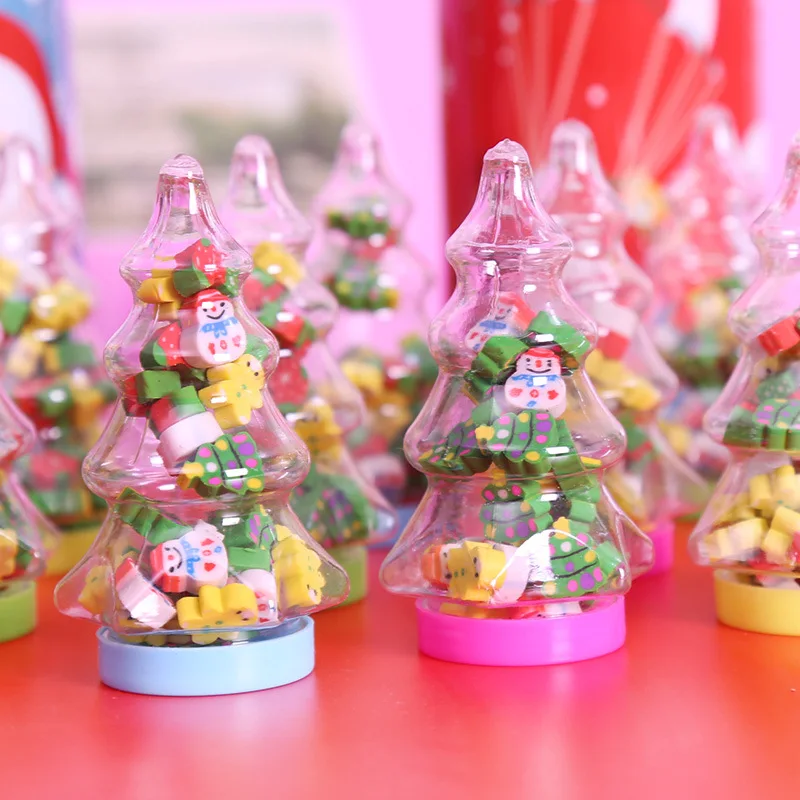 Christmas Tree Eraser Cartoon Santa Claus Snowflake Pine Tree Christmas Eraser