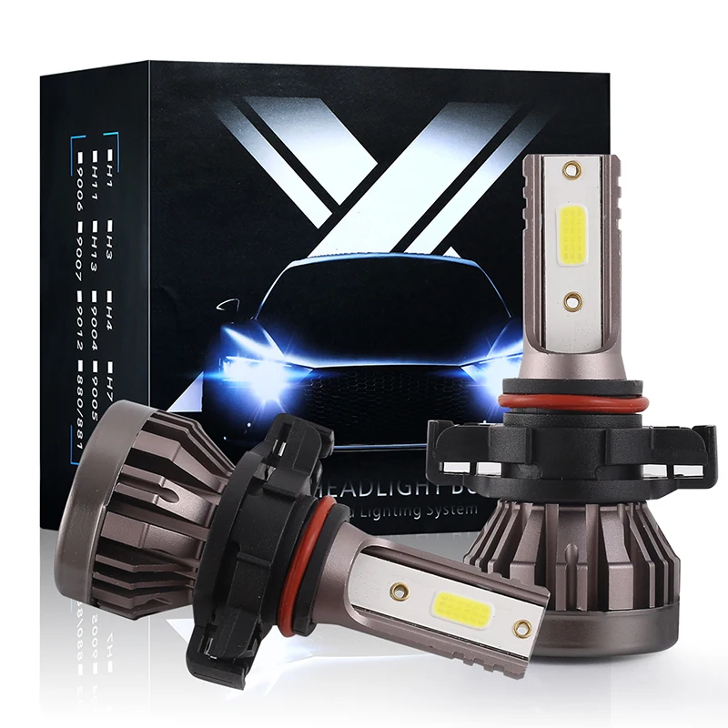 led headlight kit 6000k 5202 custom car light 55W COB chip fanless H11 LED headlight bulb 9005 HB3 car light