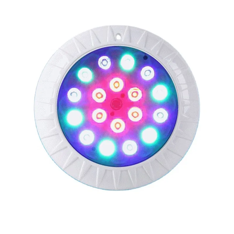 
ABS+resin filled material High Quality Wall Mounted Swimming Pool LED Lights 18W/24w IP68 waterproof for swimming pool 
