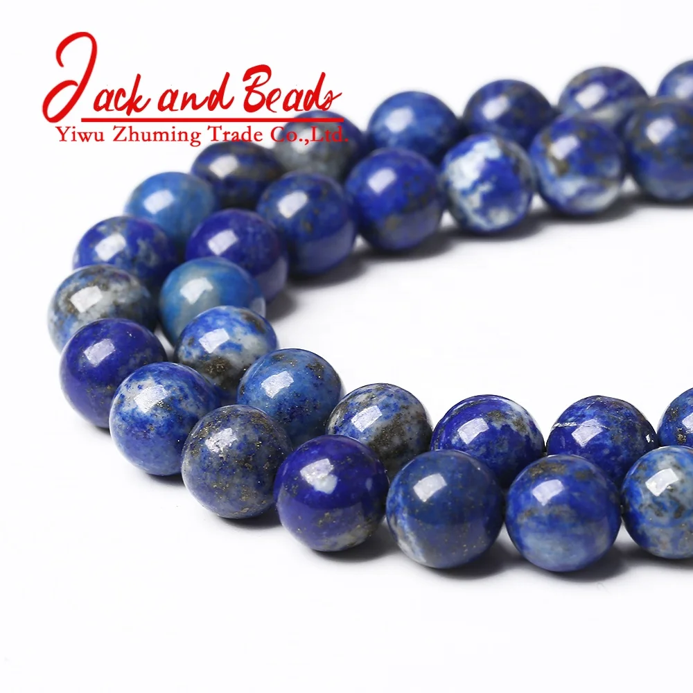 Natural Stone Real Lapis Lazuli Round Loose Beads For Jewelry Making