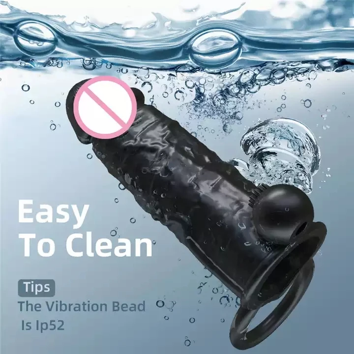 Black Wolf Wireless crystal male set charging 10 frequency conversion penis lengthening thick double vibration penis orgasm