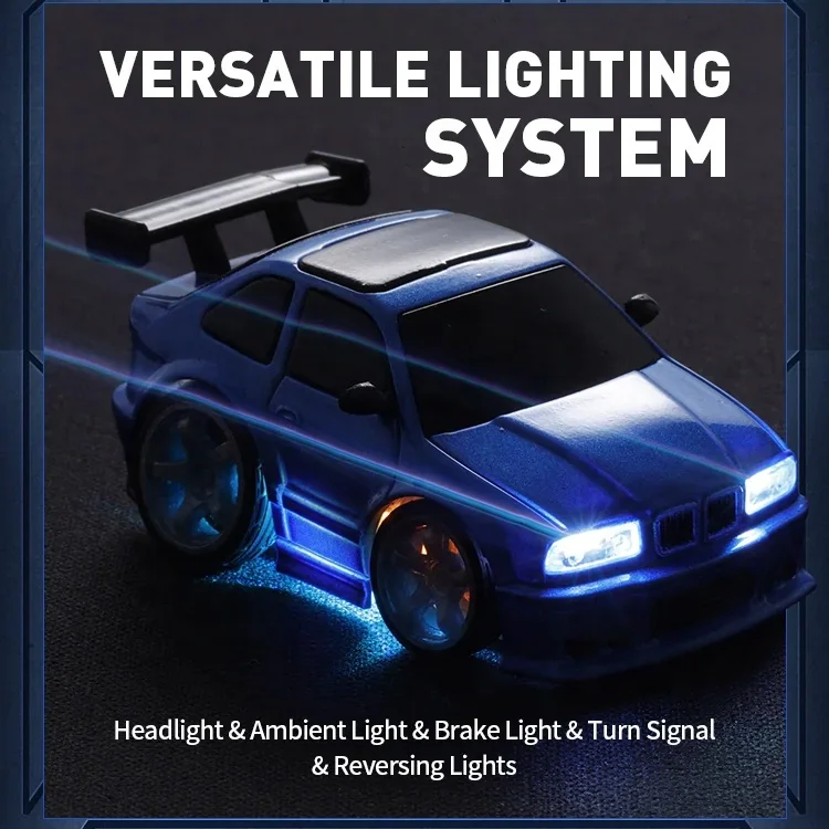 FMS FLUSH30 1/64 RTR 2.4G Micro Versatile Led Lighting Flush Fitting Wheels 5.8G FPV Goggles RC Car with Magnetic Camera Toys