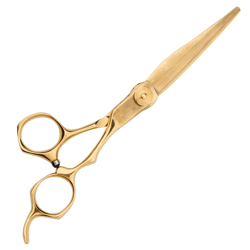 Kungfu Rose Gold Black Color Classic Professional Barber HairCut Beauty Scissors Barber Products