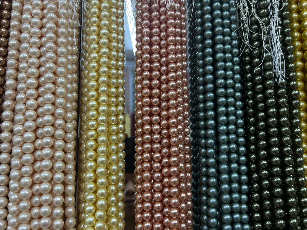 wholesale hot sale round shell pearl pearl loose beads for jewelry making