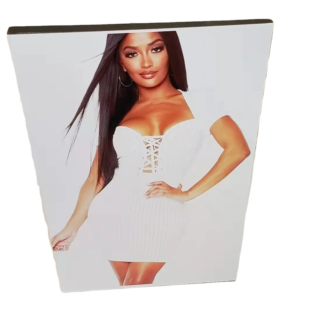 cheap africa mdf sticky adhesive frameless sublimation photo frame board photo block plaque for standing and hang on the wall