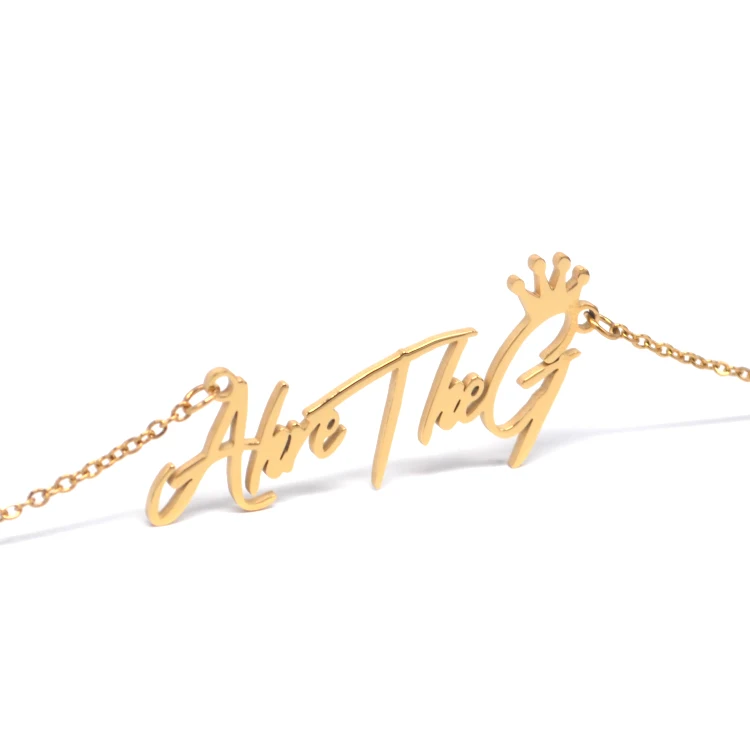 Custom Gold Plated Stainless Steel Personalized My Name Necklace