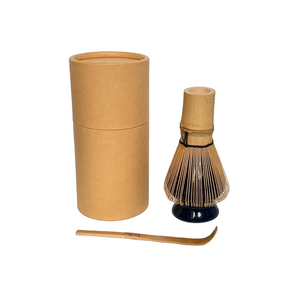 Classic Eco-friendly Bamboo Matcha Spoon Chashaku Wooden Powder Scoop for Matcha Bamboo Matcha Whisk Set