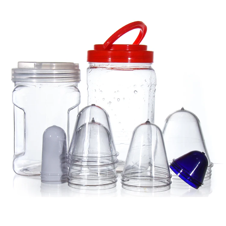Wholesale Transparent 120mm 100g Wide Mouth Plastic Jar Pet Preform With Lid