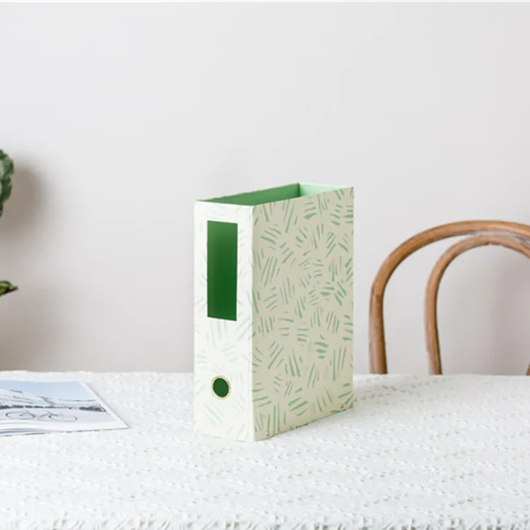 
Nordic style office stationery foldable file box paper school file folder with custom pattern 
