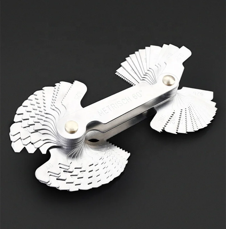 20 Blades Metric 60 system Screw Thread Pitch Gauge Screw Thread Measuring tool