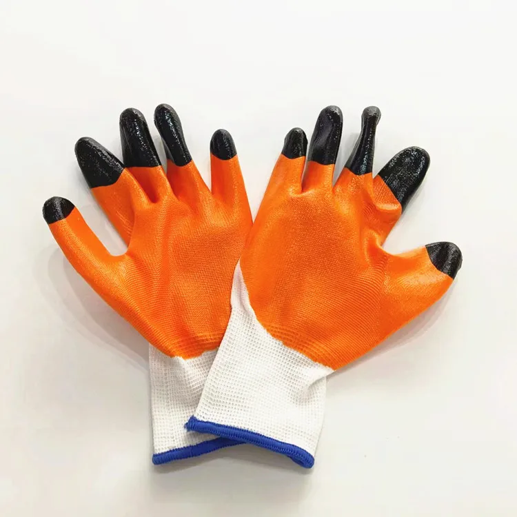 13G High Quality Custom LOGO Nitrile Gloves Thin Latex Garden Protection Working  Gloves