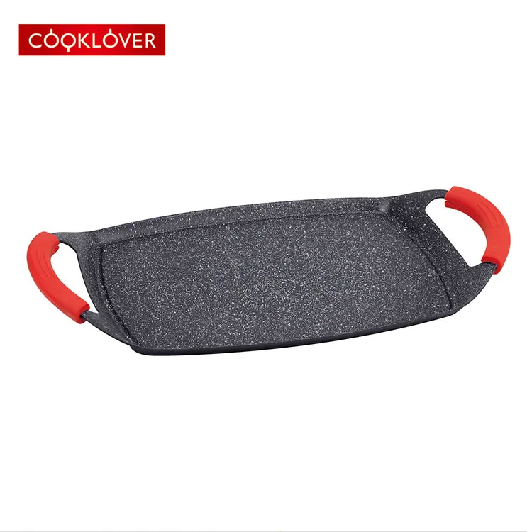  Cooklover литой алюминиевый мраморным антипригарным покрытием ptfe наборы посуды выкованный
