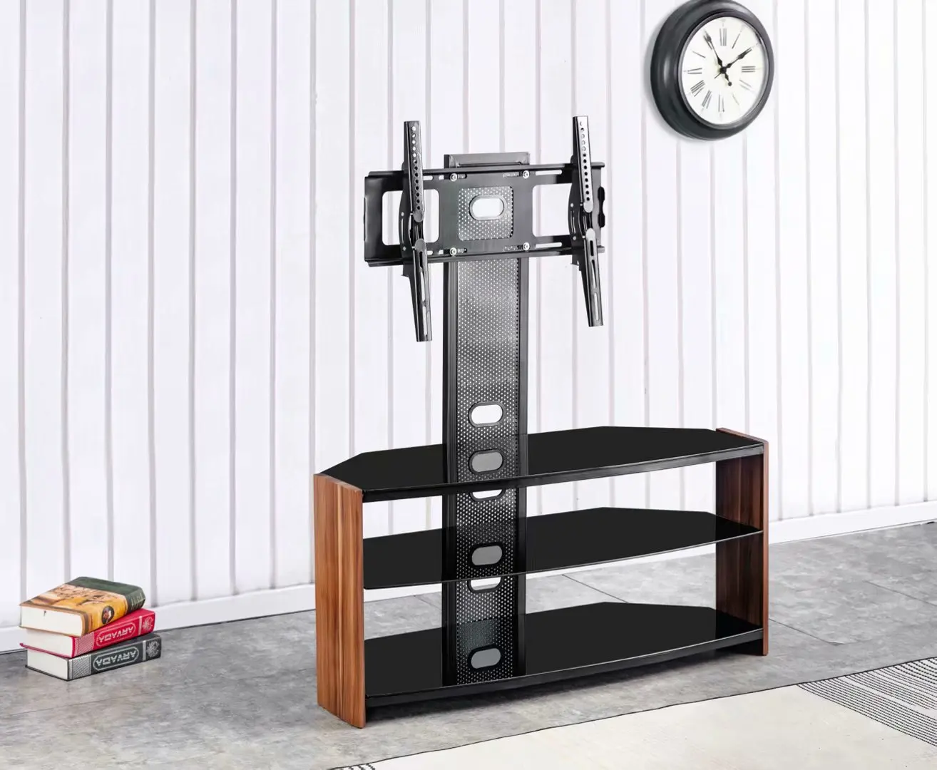 Modern Glass TV Cabinet Rotation Adjustment Living Room Furniture Direct Factory Outlet Home Use