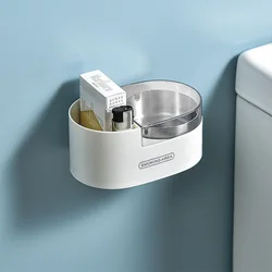 Creative new product wall mounted bathroom cigarette ash tray  stainless steel toilet ashtray Detachable waterproof with lid