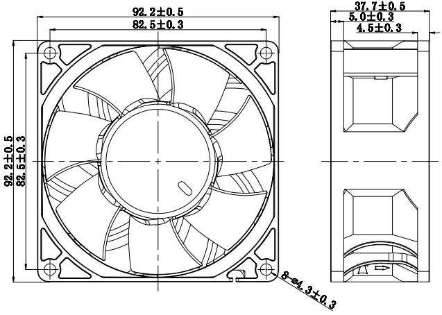 YCCFAN 12V 24V 36V 48V 9238 92x92x38mm модели вытяжных вентиляторов постоянного тока радиатор осевой