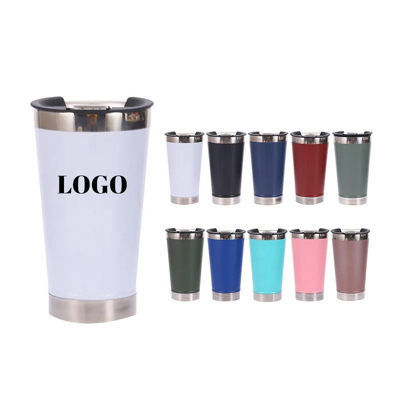 Wholesale Custom Logo Vacuum Thermo 18/8 Stainless Steel Double Wall Stay Chill Cold 16oz Beer Tumbler With Bottle Opener