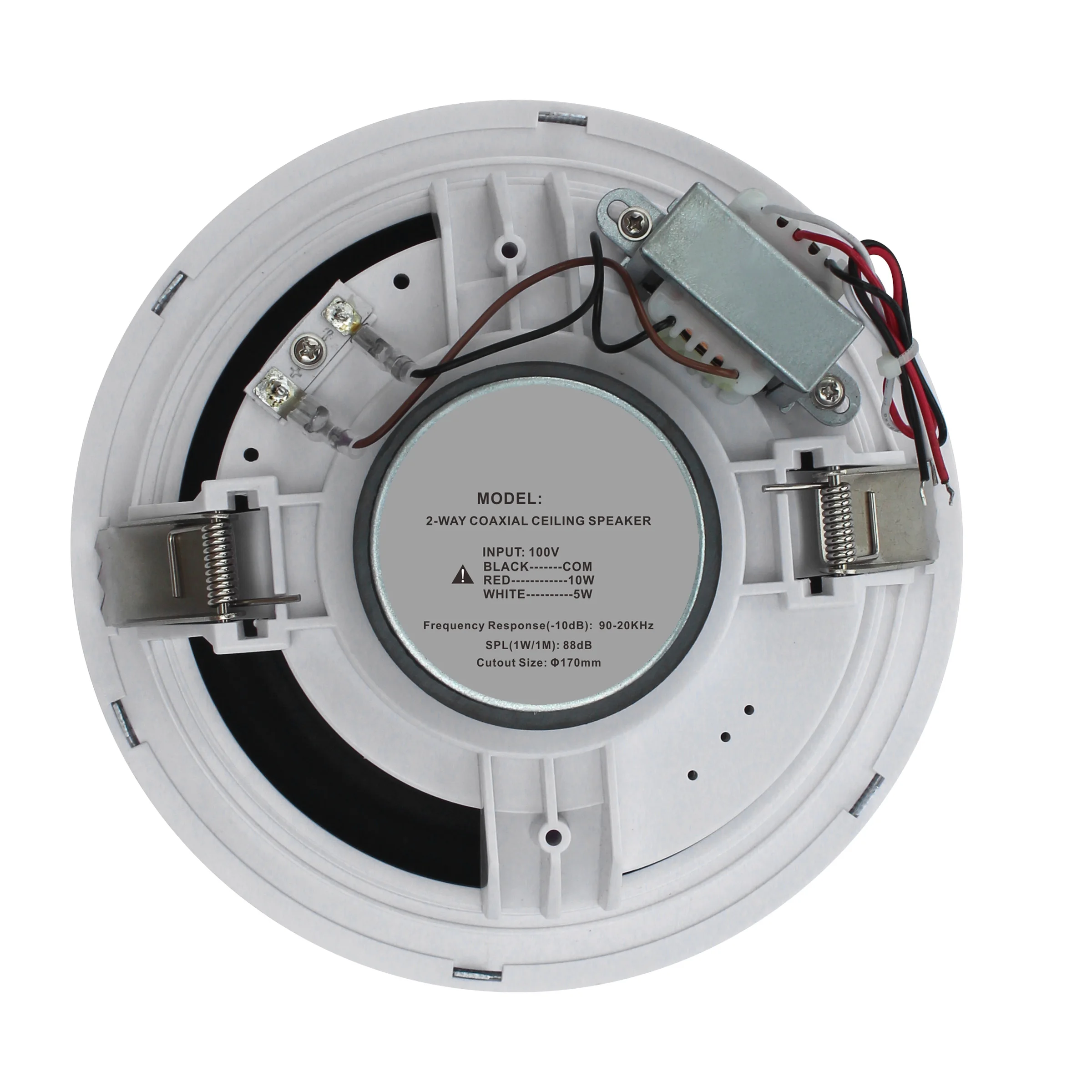 High quality wholesale speaker indoor amplifier use PA system white Frameless ceiling speaker 10W 20W 100V