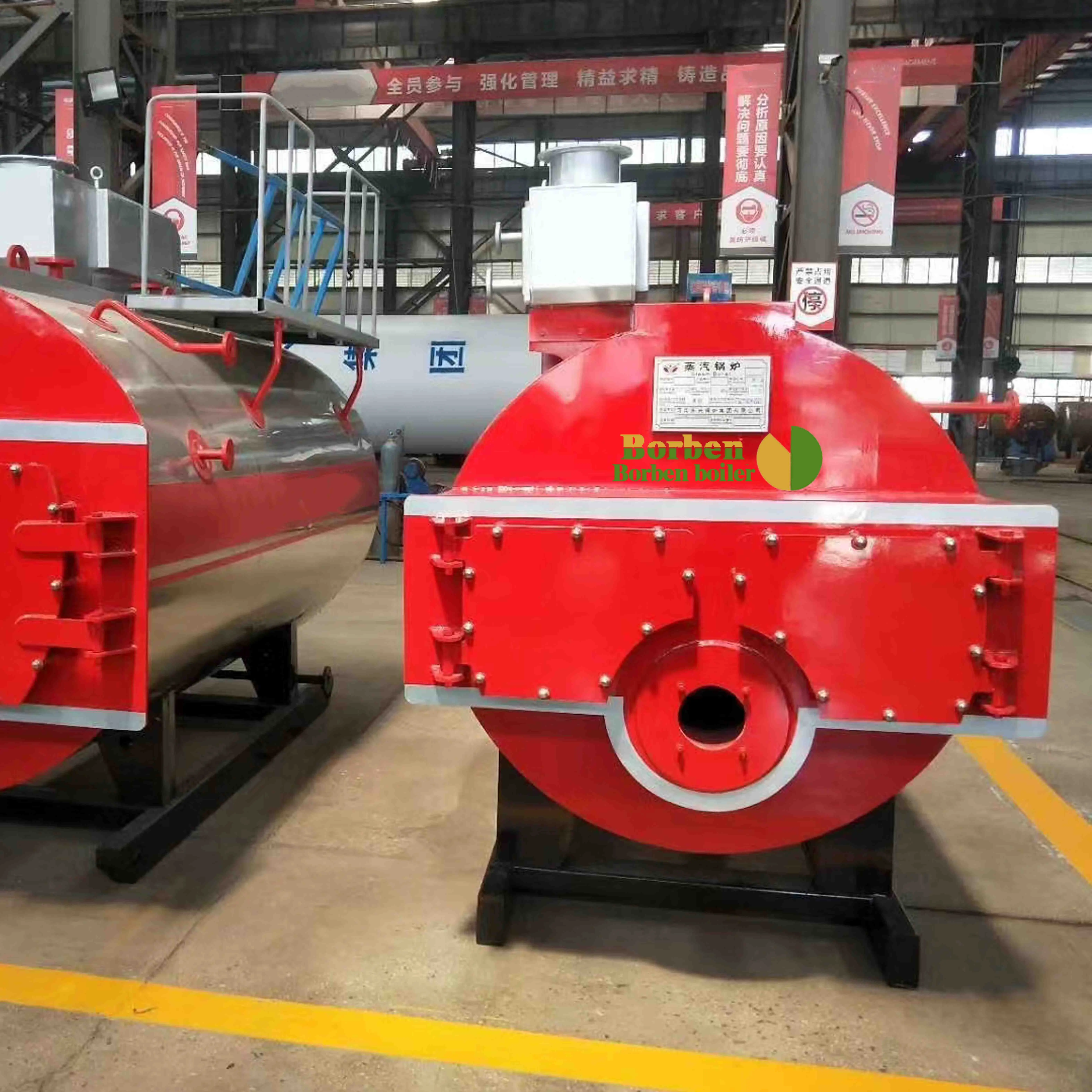 1 Ton/h Horizontal Fire Tube Diesel or Natural Gas Fired Italian Burner Steam Boiler With