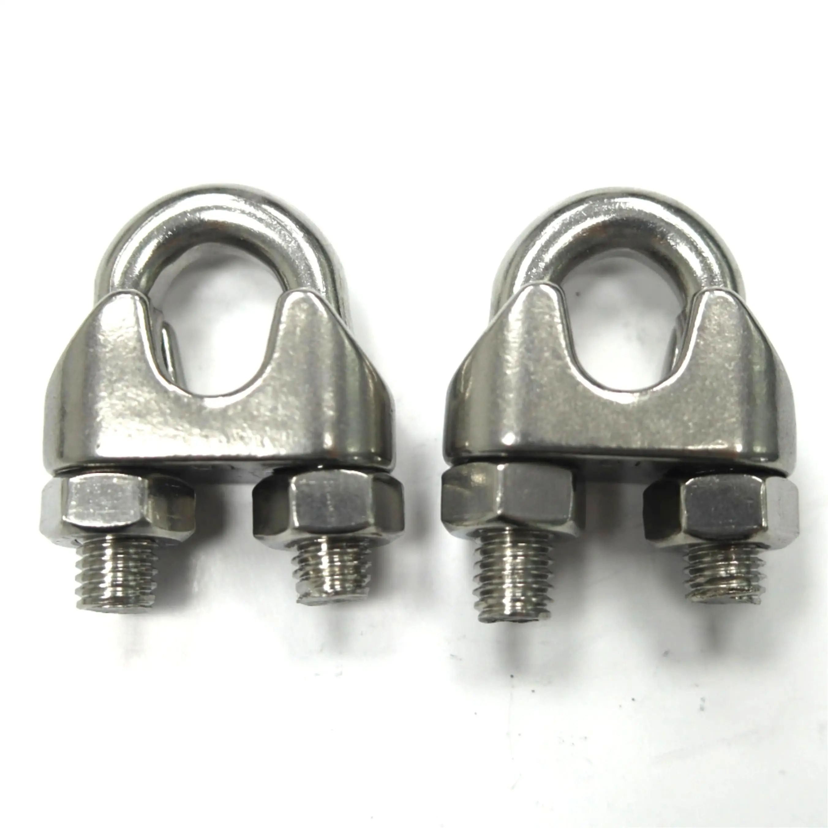Factory Price Stainless Steel DIN 741 Metric Size Germany Standard Wire Rope Clip Forged Rigging Cable Clamp
