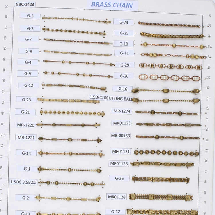 
Wholesale beaded brass chain in raw for Jewelry fashionable various models 