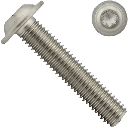 Custom Fasteners Pan Flat Head T5 T6 T8 T15 T20 Torx Drive Stainless Steel Anti-theft Machine Screw