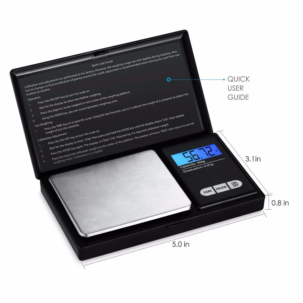 Food digital Weighing Hand Scale, Backlight Diamond Mini Pocket Scale