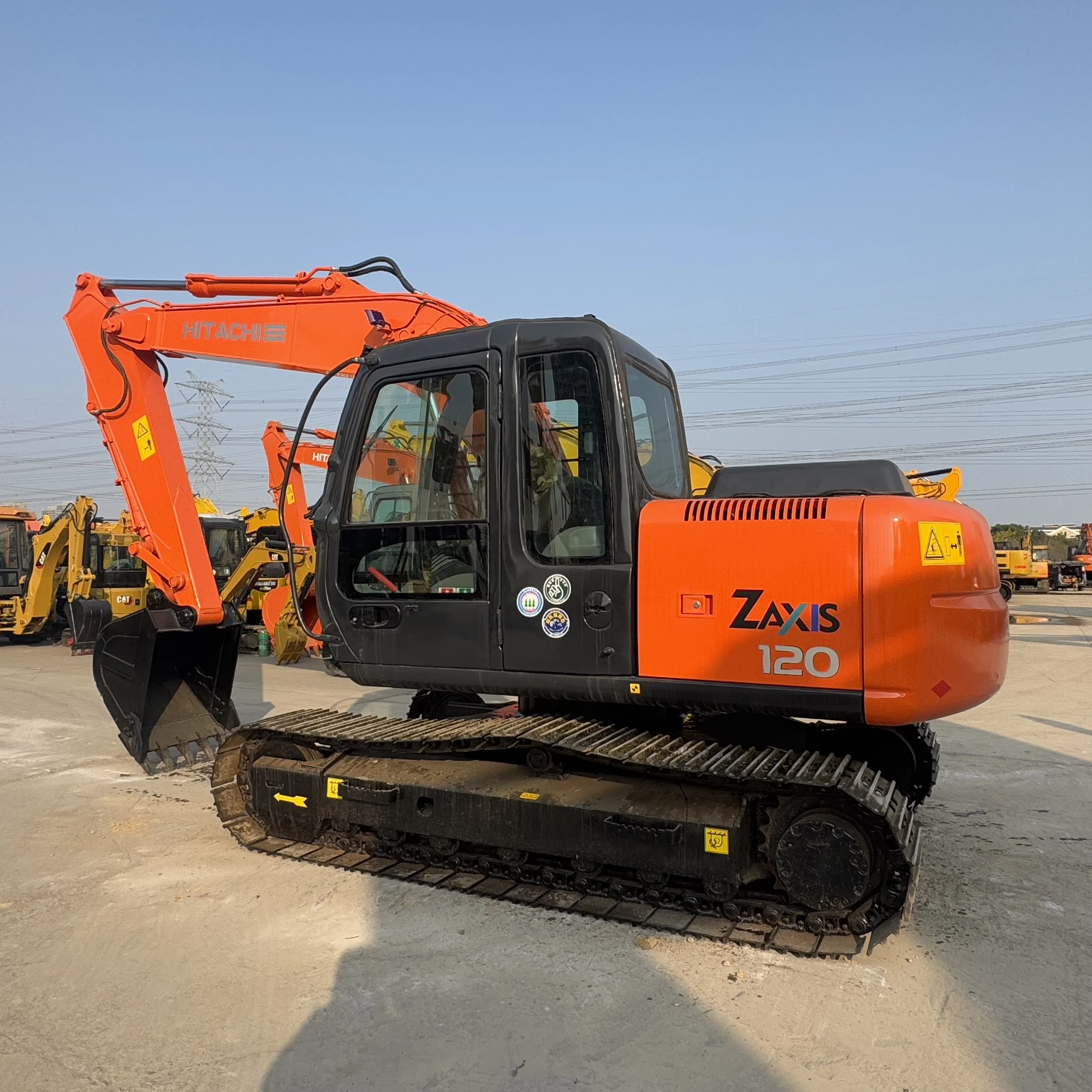 Экскаватор б/у 12 тонн экскаватор hitachi ZX120 японский оригинальный гусеничный с низким рабочим временем распродажа