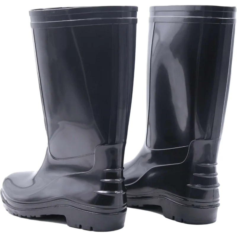 Rubber Half Boots Fashion Rain Boot with Zipper Safety for Water Women Men 100% PVC Custom Logo Acceptrd,goozu Black Carton,sack