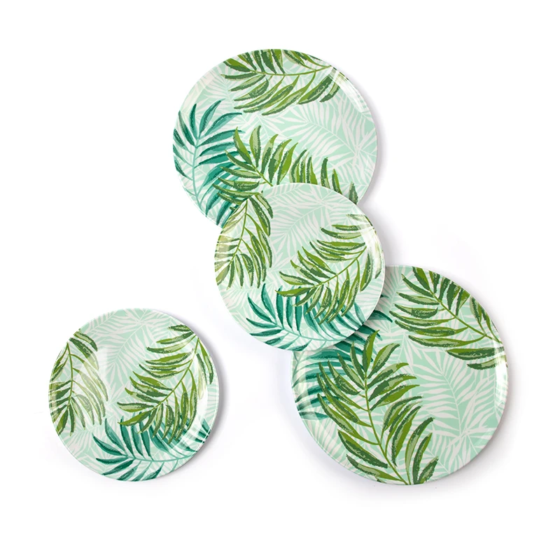 Custom Design Melamine Children Tableware Set With Full Color Interior And Exterior Decal For Dinner Or Salad