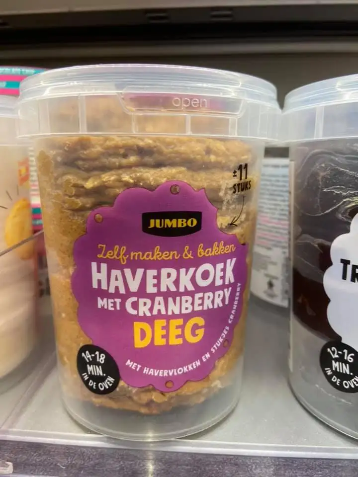 Customized logo brand design PP food grade frozen safe colorful plastic cookie dough container