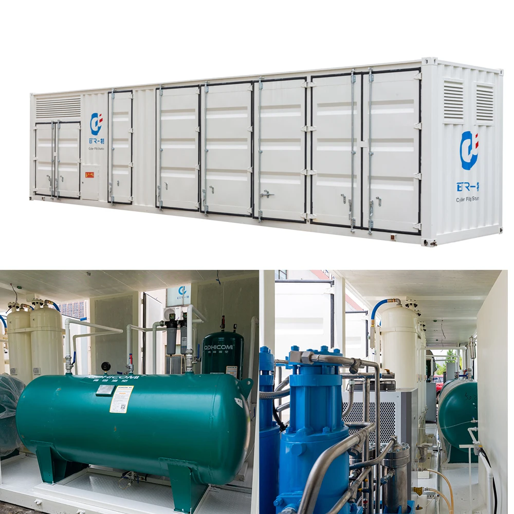40 feet Container 30m3/h Hospital oxygen producing plant cylinder filling station 120 cylinders (40L) per day