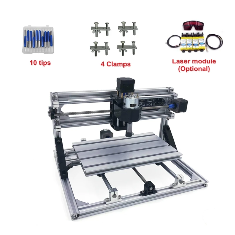 Disassembled CNC Mini 3018 PRO Laser Pcb Milling Machine Wood Carving Machine Laser CNC Engraving Machine