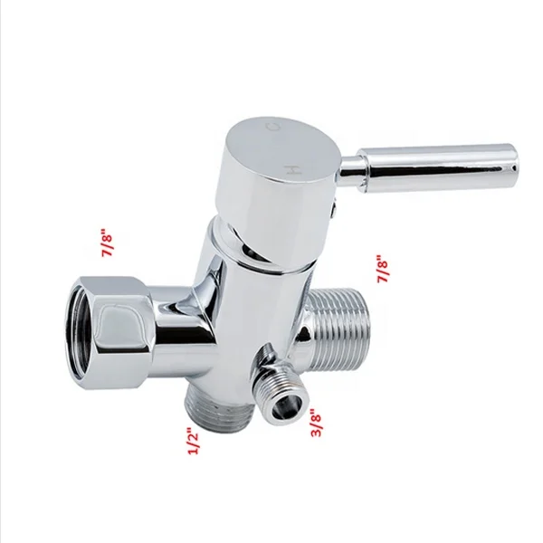 Brass 3 way Hot Cold Water Inlet Valve for Mixing Faucet Bidet suction control valve