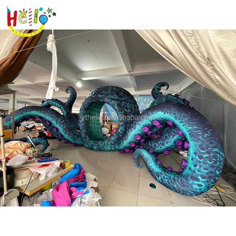 Inflatable lights octopus stage Inflatable Octopus DJ Booth for sale