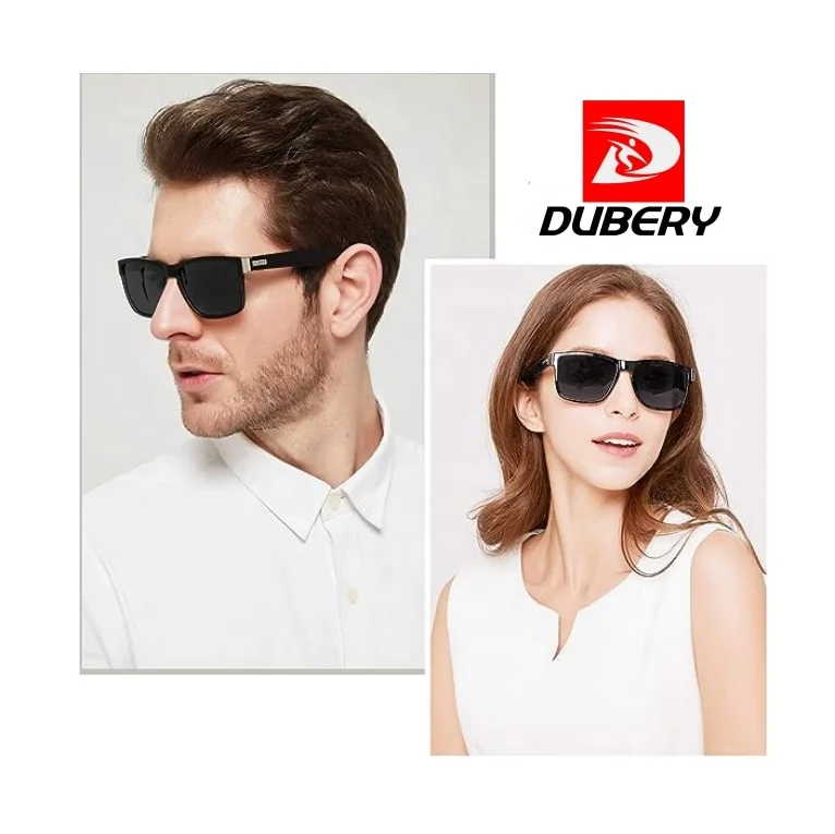 DUBERY D518 винтажные Квадратные Солнцезащитные очки 2024 поляризованные женские солнцезащитные очки высокого качества унисекс ПК UV400 Модные солнцезащитные очки для мужчин