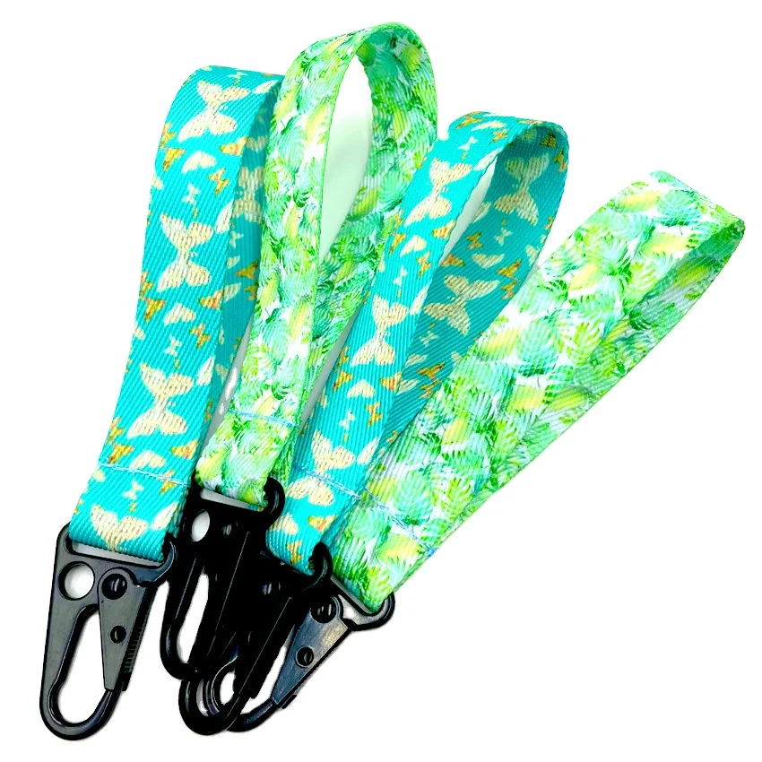 Hot selling Eco-friendly promotional heat transfer sublimation print polyester neck strap lanyard in full colors printing