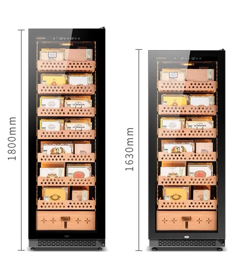 Black Custom Large Temperature Controlled Electric Electr Automatic Cigar Tobacco Cigarette Cigar Cabinet Humidor For Dubai
