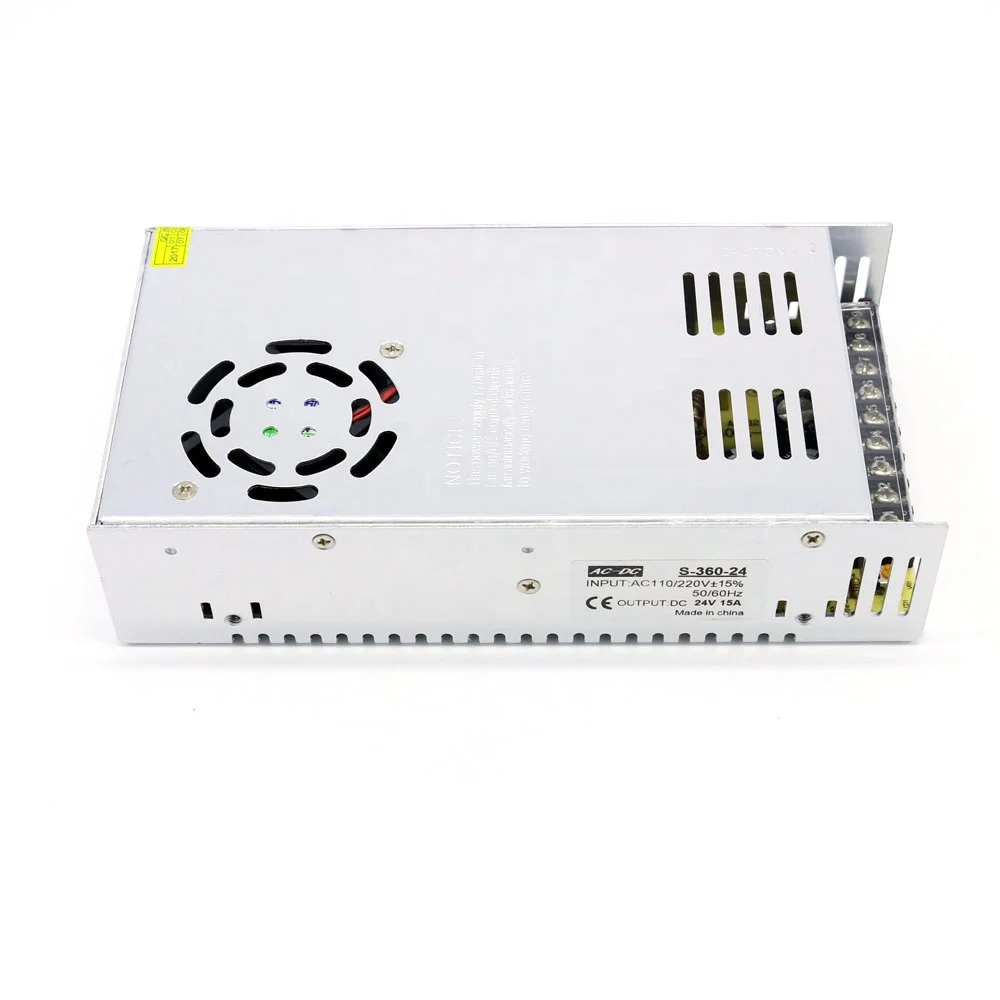 360W 24V Switching Power Supply AC 110 220V by Switch 24v 15amp SMPS LED Driver CCTV