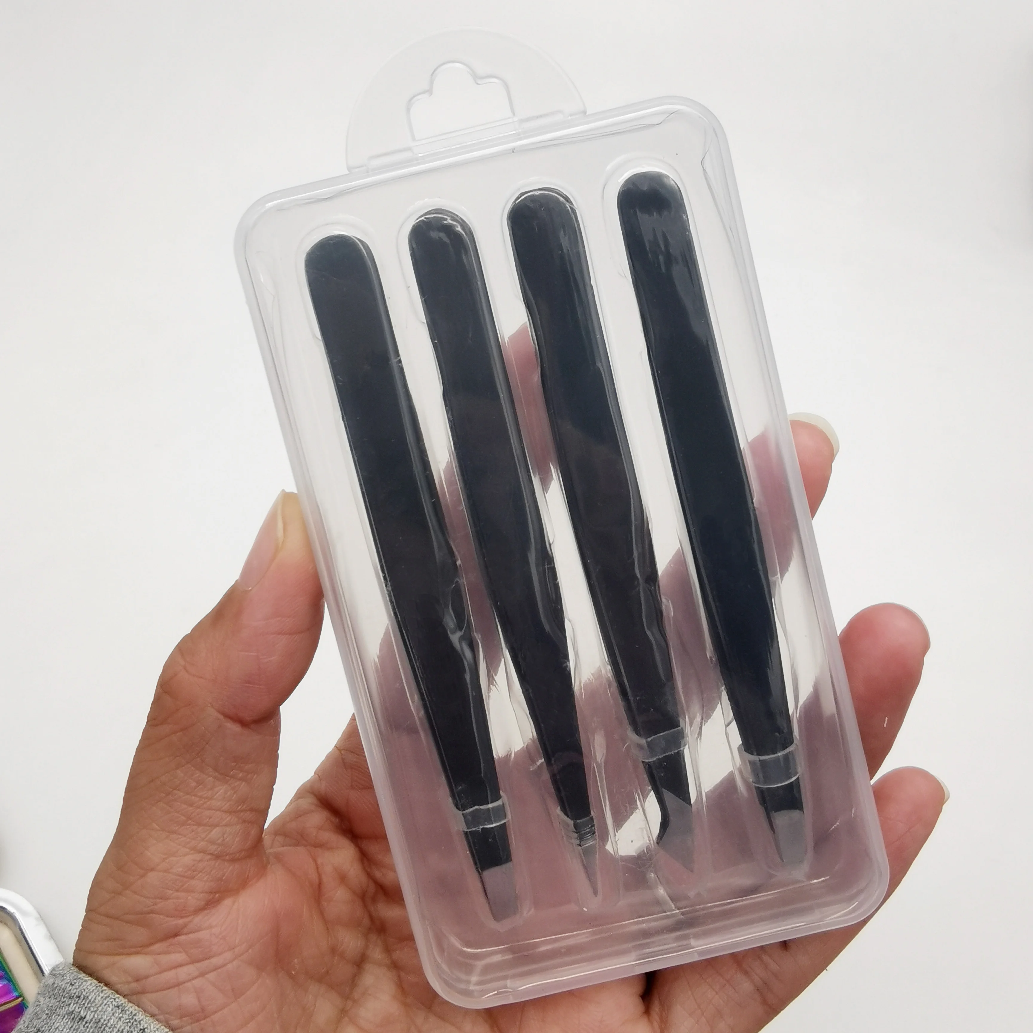 black Stainless steel eyebrow pliers Eyelash Extension clip eyebrow clip single and eyebro