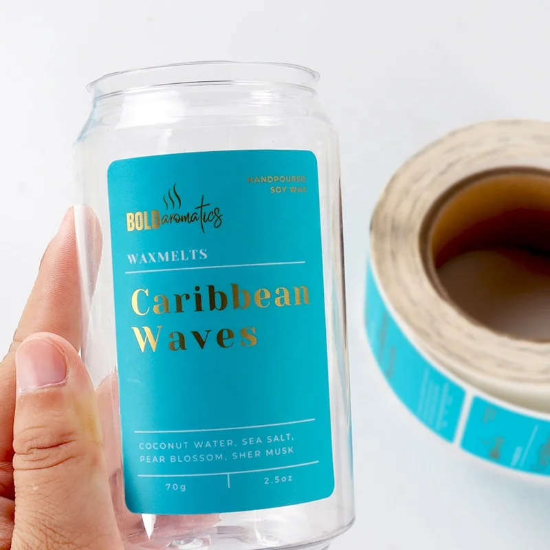 Printing waterproof candle warning sticker safety warning labels candle label sticker roll custom label sticker for candle jars