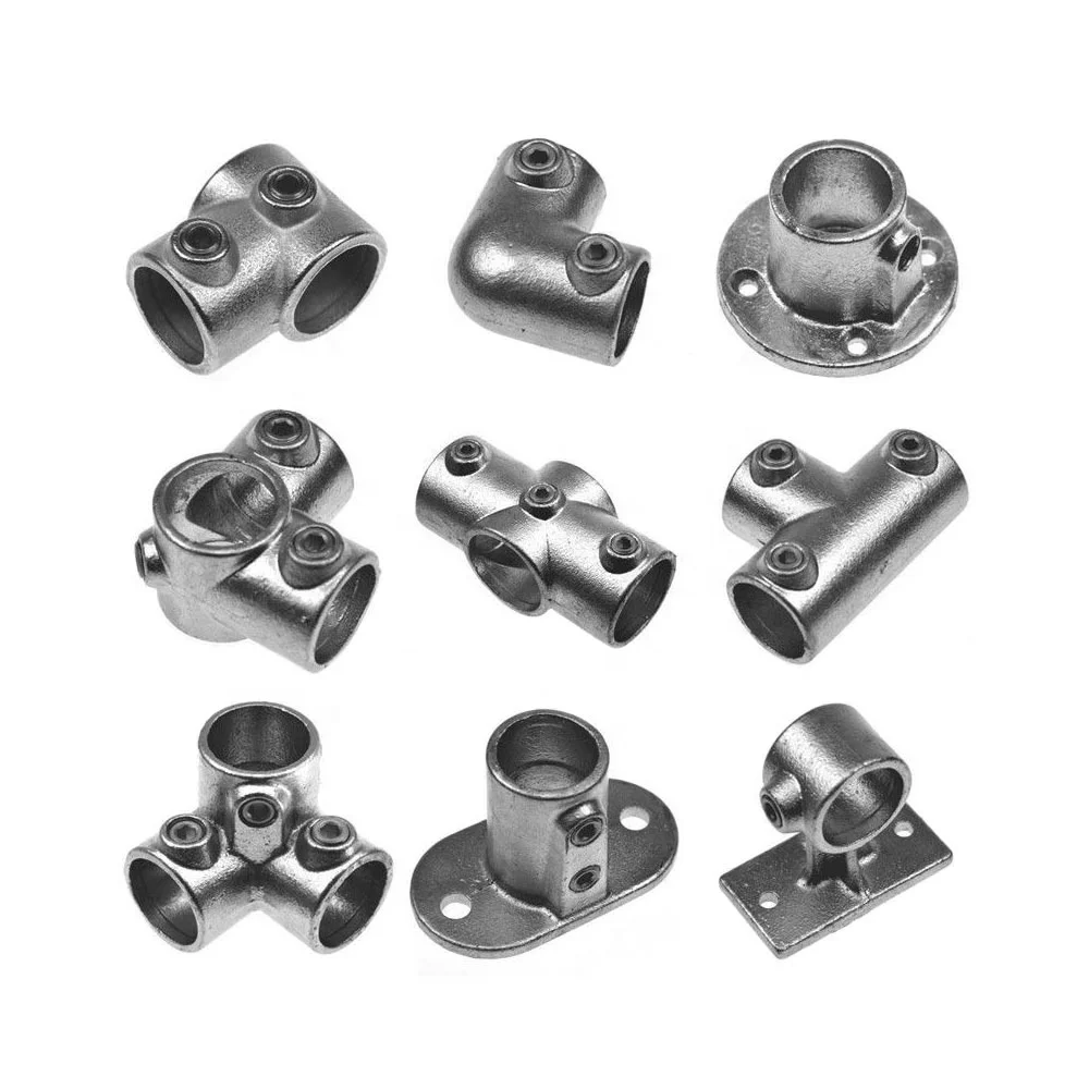 Black Malleable Iron Steel Tee Pipe Scaffoldings Galvanized Elbow Flange Key Clamp