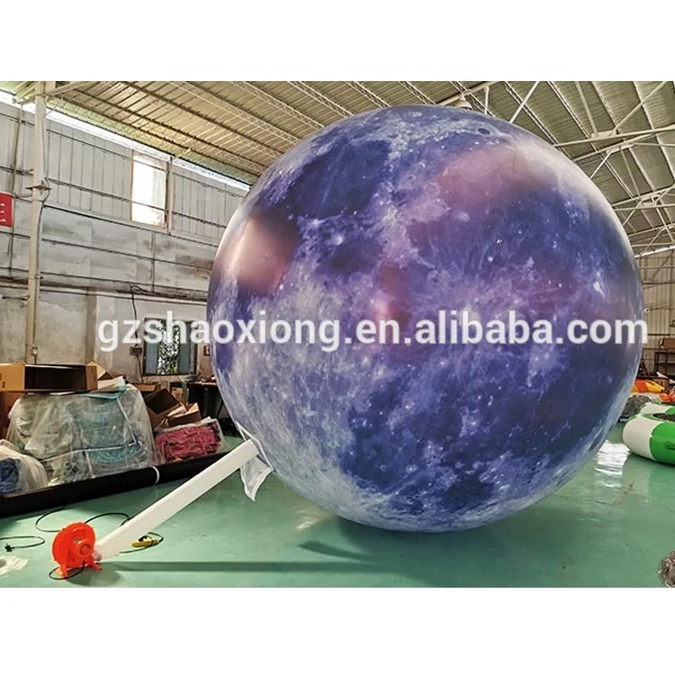 High Quality Large Lighting Inflatable Moon Globe Planet Ball for Decoration